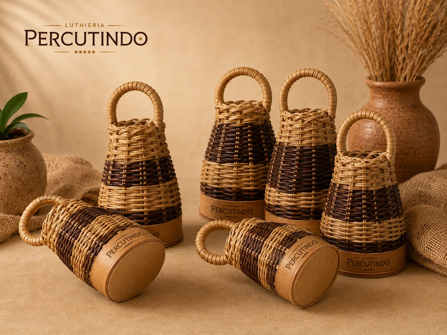 Caxixis artesanais Percutindo