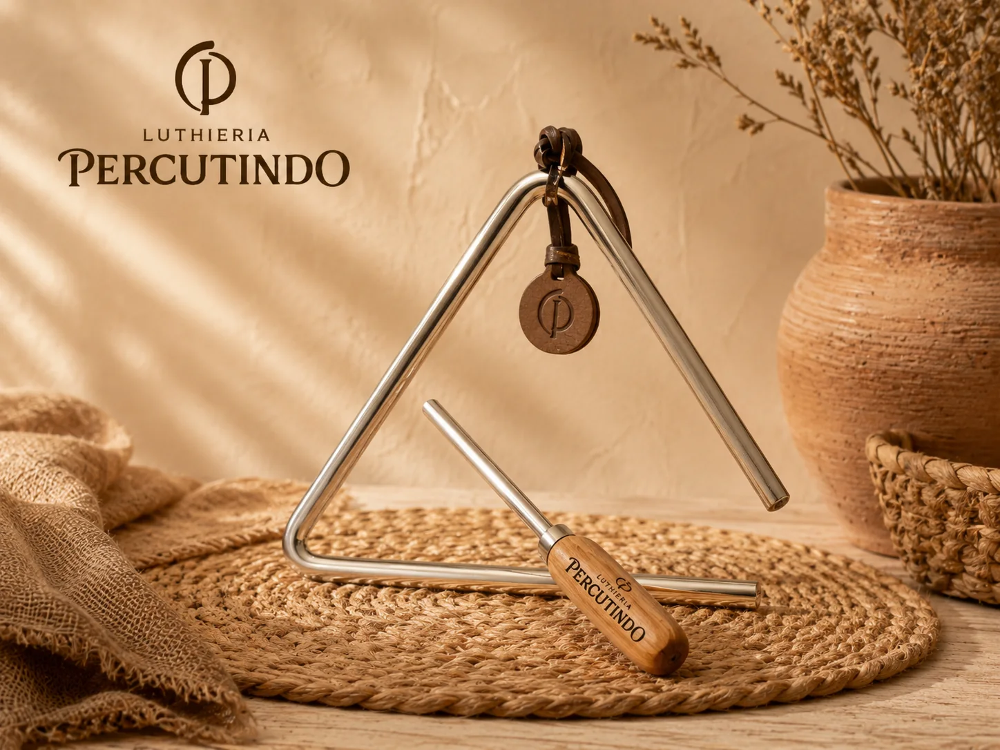 Instrumentos artesanais em luz suave
