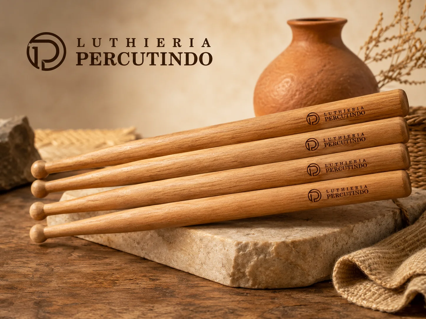 Clavas artesanais Percutindo