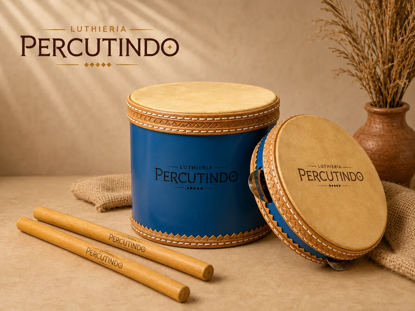 produtos musicais com toque rústico